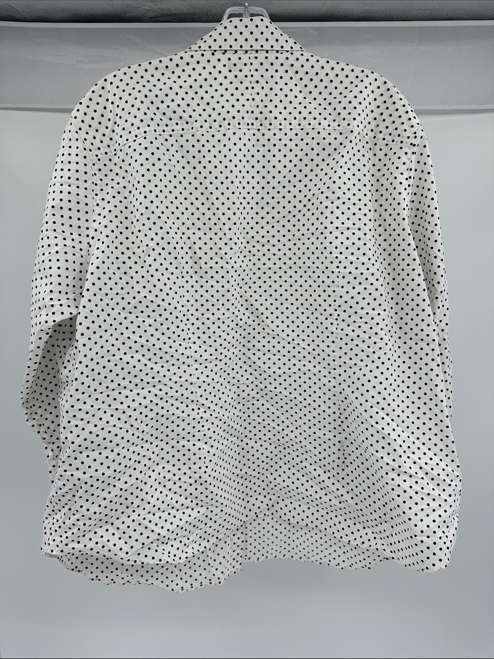 Lauren Ralph Lauren White Shirt with Black Polka Dots - Picture 2 of 3